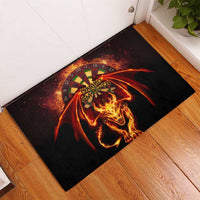 Cymru Am Byth Wales Darts Rubber Doormat Go Welsh Flame Style