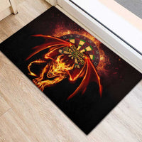 Cymru Am Byth Wales Darts Rubber Doormat Go Welsh Flame Style