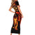 Cymru Am Byth Wales Darts Short Sleeve Bodycon Dress Go Welsh Flame Style