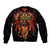 Cymru Am Byth Wales Darts Sleeve Zip Bomber Jacket Go Welsh Flame Style