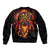 Cymru Am Byth Wales Darts Sleeve Zip Bomber Jacket Go Welsh Flame Style