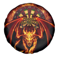 Cymru Am Byth Wales Darts Spare Tire Cover Go Welsh Flame Style