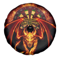 Cymru Am Byth Wales Darts Spare Tire Cover Go Welsh Flame Style