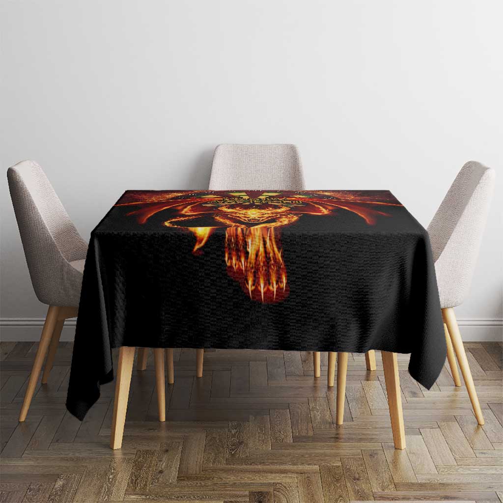 Cymru Am Byth Wales Darts Tablecloth Go Welsh Flame Style