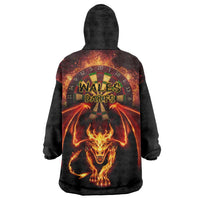 Cymru Am Byth Wales Darts Wearable Blanket Hoodie Go Welsh Flame Style - Wonder Print Shop