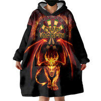 Cymru Am Byth Wales Darts Wearable Blanket Hoodie Go Welsh Flame Style - Wonder Print Shop