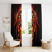 Cymru Am Byth Wales Darts Window Curtain Go Welsh Flame Style - Wonder Print Shop