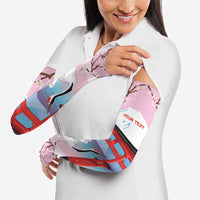 Japanese Torii Gate Cranes Personalised Arm Sleeves Fuji Mount Sakura Seigaiha Pattern