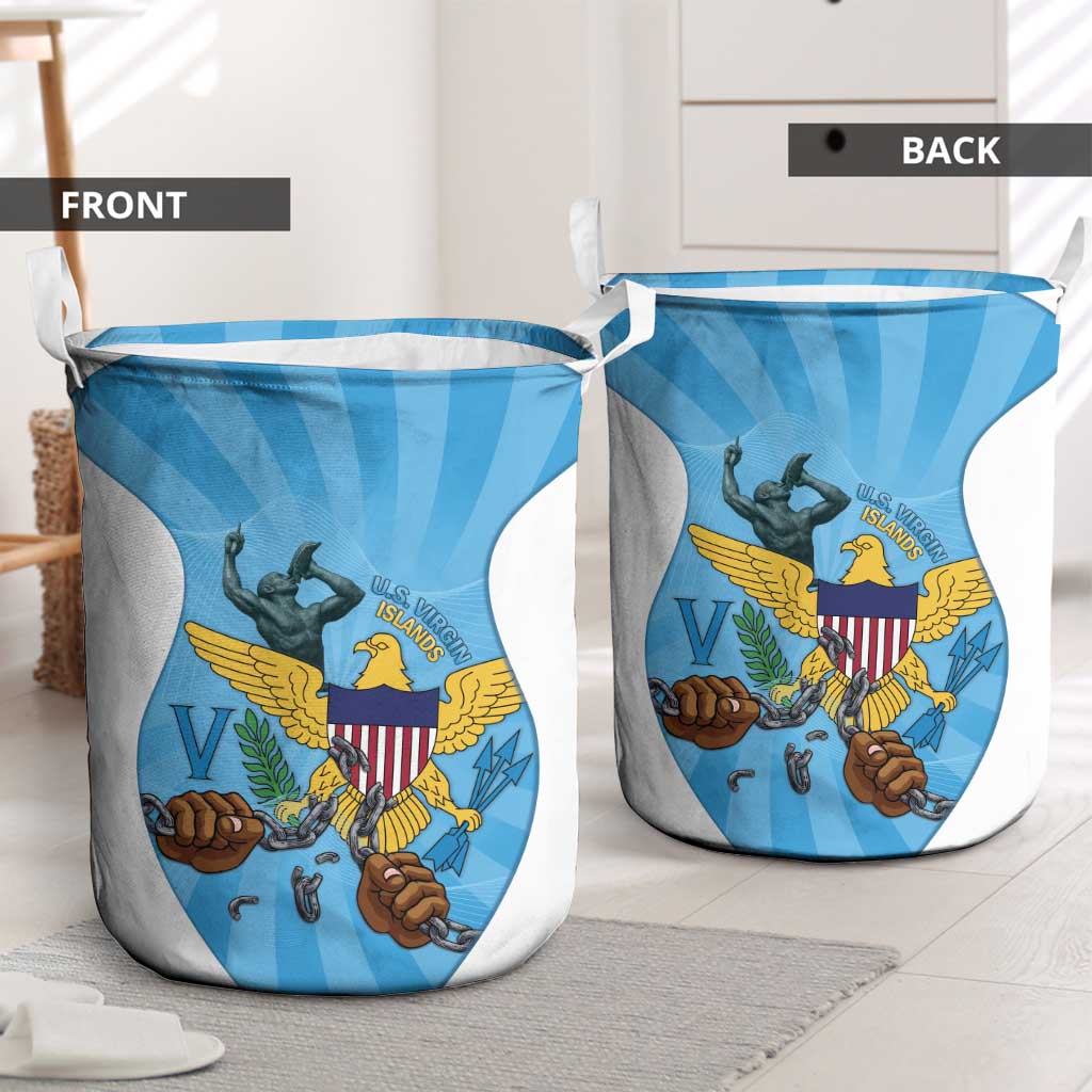 US Virgin Islands Laundry Basket Emancipation Proud Freedom Statue