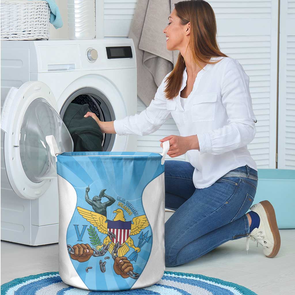 US Virgin Islands Laundry Basket Emancipation Proud Freedom Statue