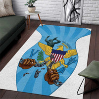US Virgin Islands Area Rug Emancipation Proud Freedom Statue