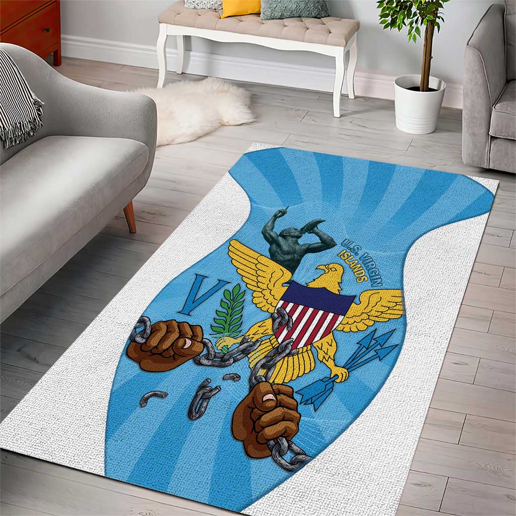 US Virgin Islands Area Rug Emancipation Proud Freedom Statue