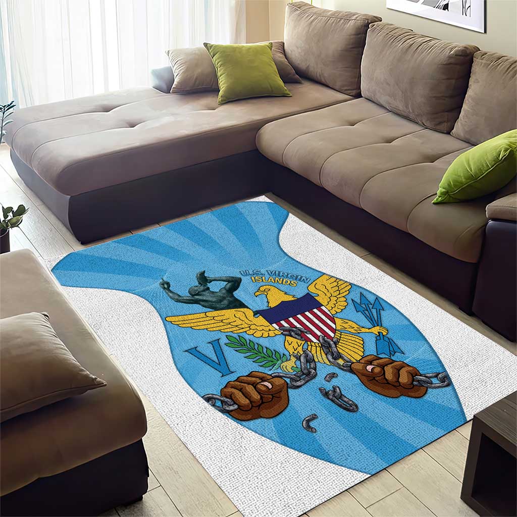 US Virgin Islands Area Rug Emancipation Proud Freedom Statue