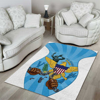 US Virgin Islands Area Rug Emancipation Proud Freedom Statue
