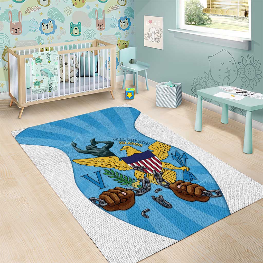 US Virgin Islands Area Rug Emancipation Proud Freedom Statue
