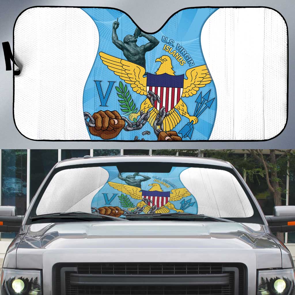 US Virgin Islands Auto Sun Shade Emancipation Proud Freedom Statue