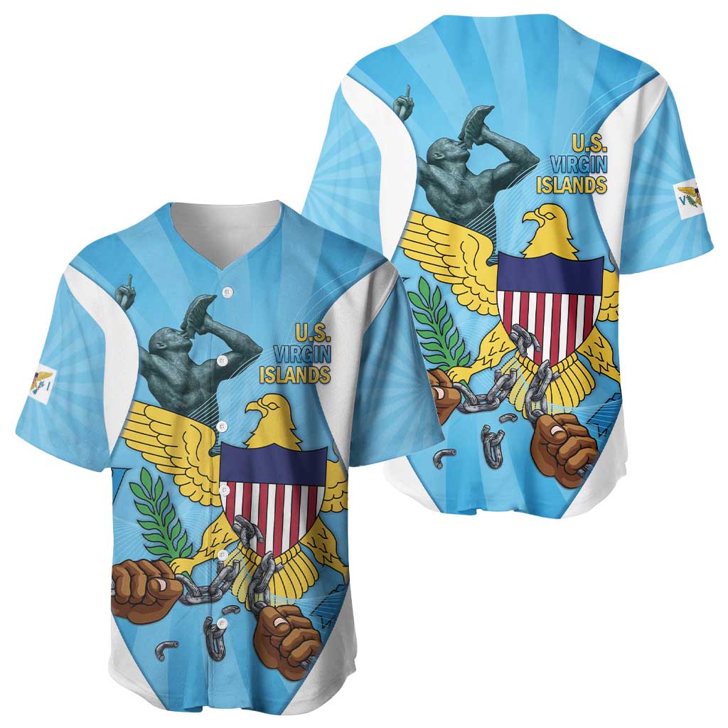 US Virgin Islands Baseball Jersey Emancipation Proud Freedom Statue