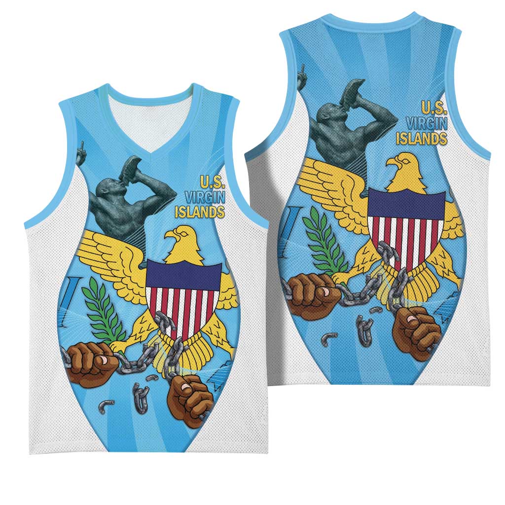 US Virgin Islands Basketball Jersey Emancipation Proud Freedom Statue
