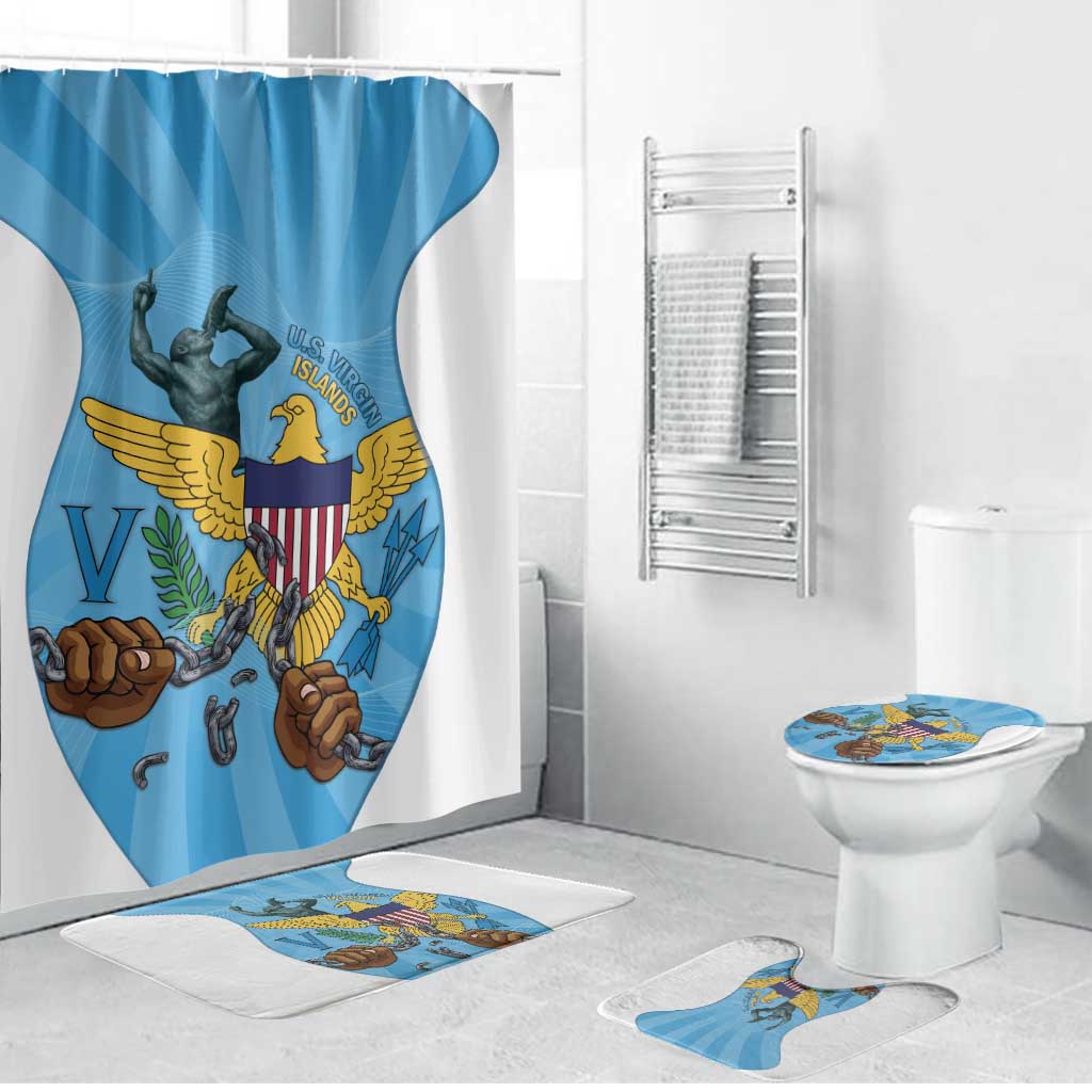 US Virgin Islands Bathroom Set Emancipation Proud Freedom Statue