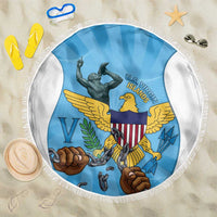US Virgin Islands Beach Blanket Emancipation Proud Freedom Statue