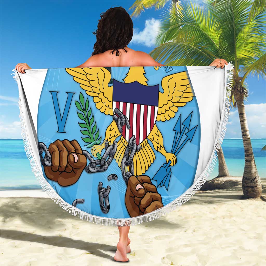 US Virgin Islands Beach Blanket Emancipation Proud Freedom Statue