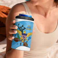 US Virgin Islands 4 in 1 Can Cooler Tumbler Emancipation Proud Freedom Statue