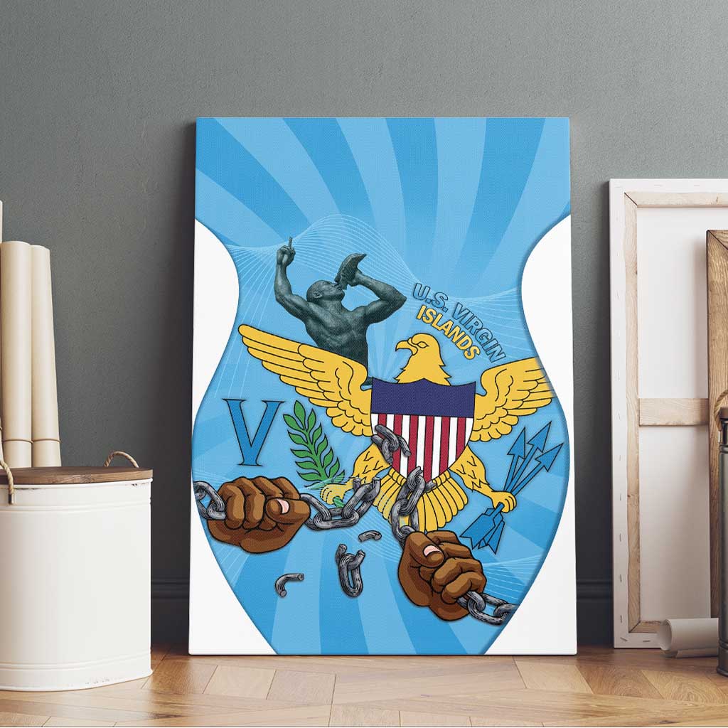 US Virgin Islands Canvas Wall Art Emancipation Proud Freedom Statue