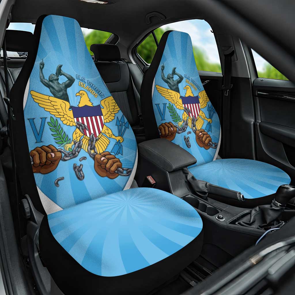 US Virgin Islands Car Seat Cover Emancipation Proud Freedom Statue