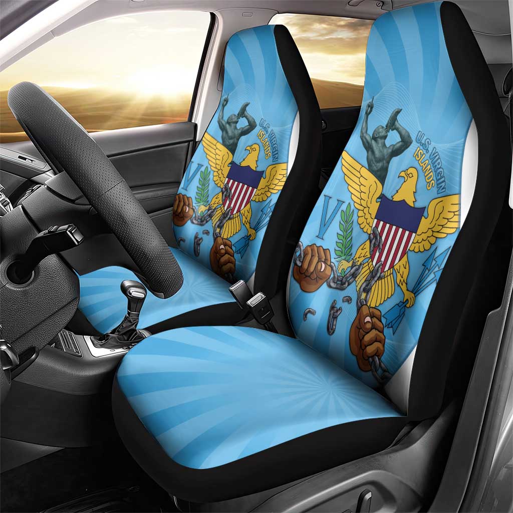 US Virgin Islands Car Seat Cover Emancipation Proud Freedom Statue