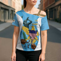 US Virgin Islands Cross Shoulder Shirt Emancipation Proud Freedom Statue