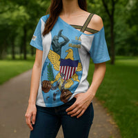 US Virgin Islands Cross Shoulder Shirt Emancipation Proud Freedom Statue