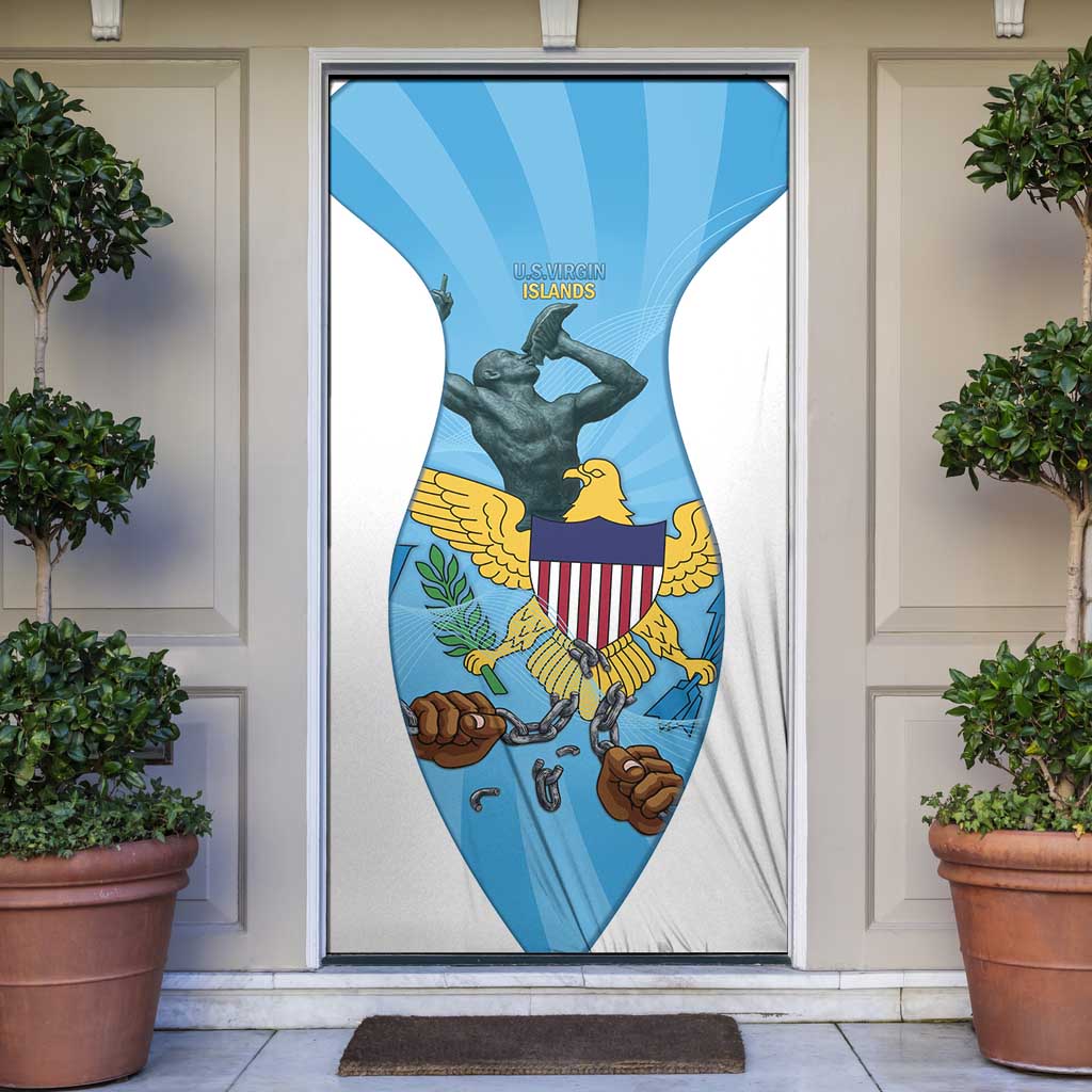 US Virgin Islands Door Cover Emancipation Proud Freedom Statue
