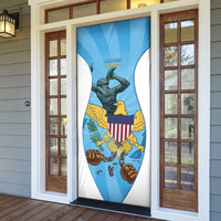 US Virgin Islands Door Cover Emancipation Proud Freedom Statue