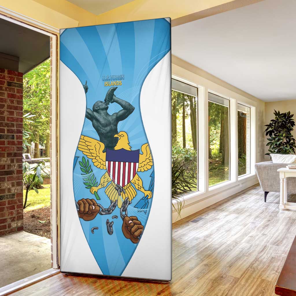 US Virgin Islands Door Cover Emancipation Proud Freedom Statue