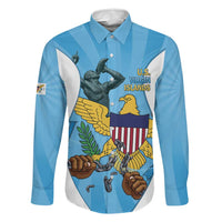 US Virgin Islands Family Matching Off Shoulder Maxi Dress and Hawaiian Shirt Emancipation Proud Freedom Statue