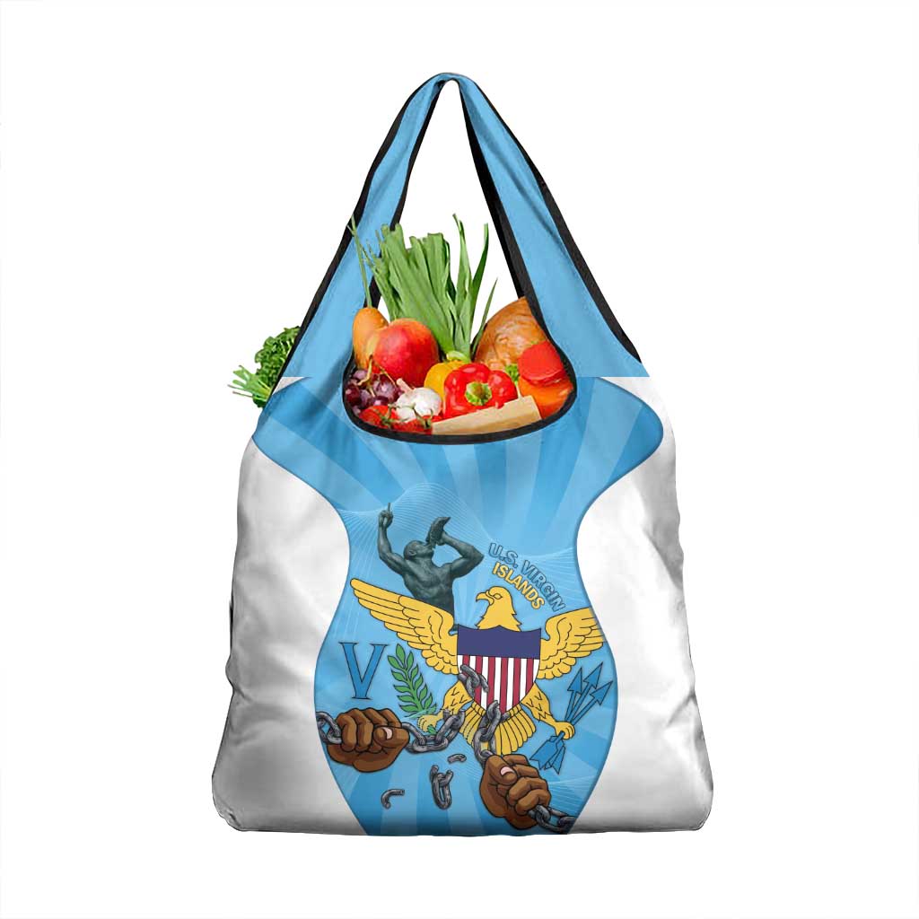 US Virgin Islands Grocery Bag Emancipation Proud Freedom Statue