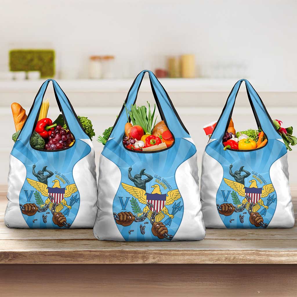 US Virgin Islands Grocery Bag Emancipation Proud Freedom Statue