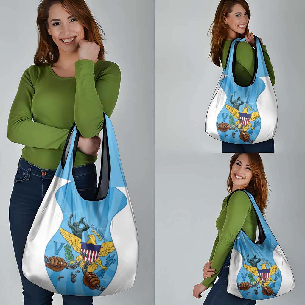 US Virgin Islands Grocery Bag Emancipation Proud Freedom Statue