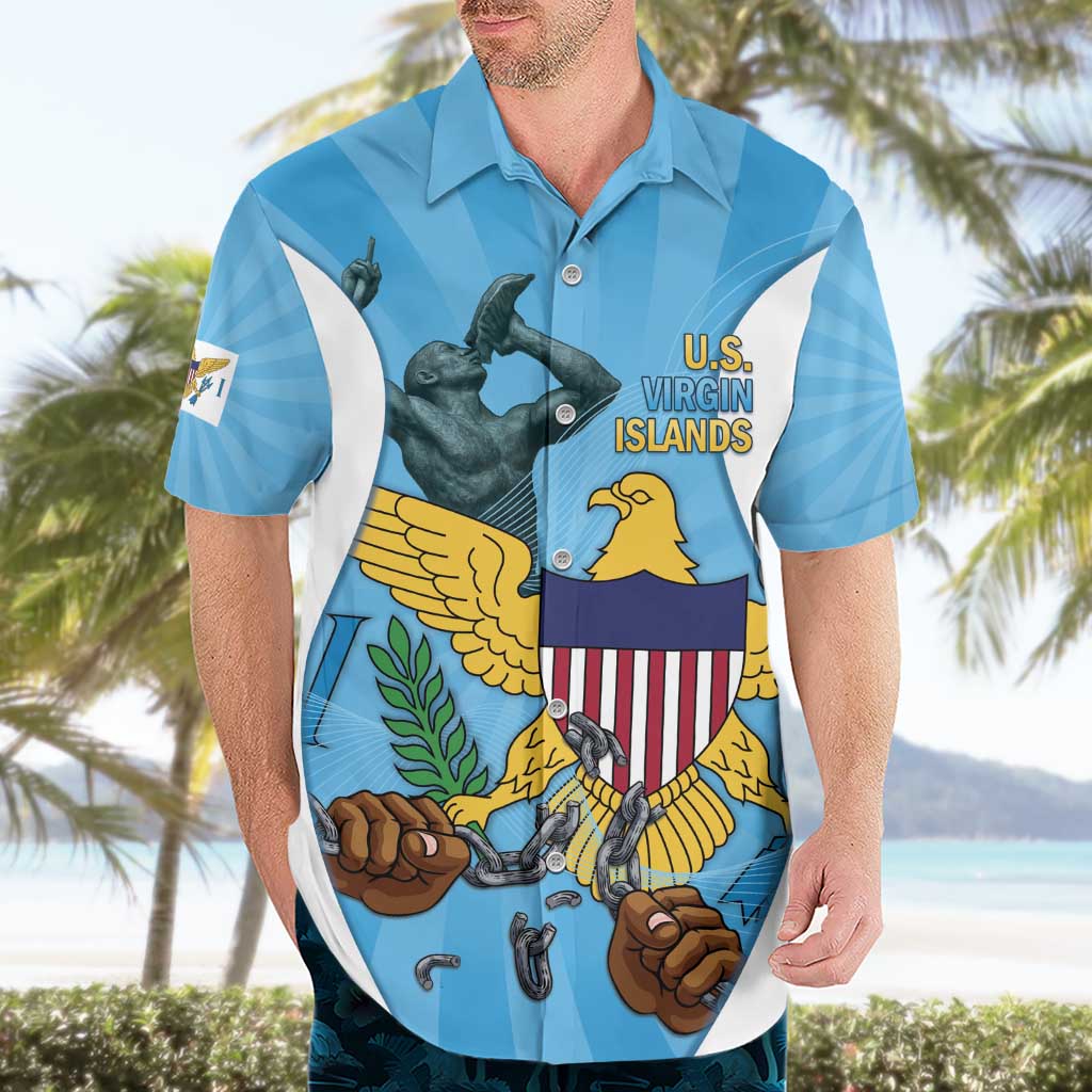 US Virgin Islands Hawaiian Shirt Emancipation Proud Freedom Statue