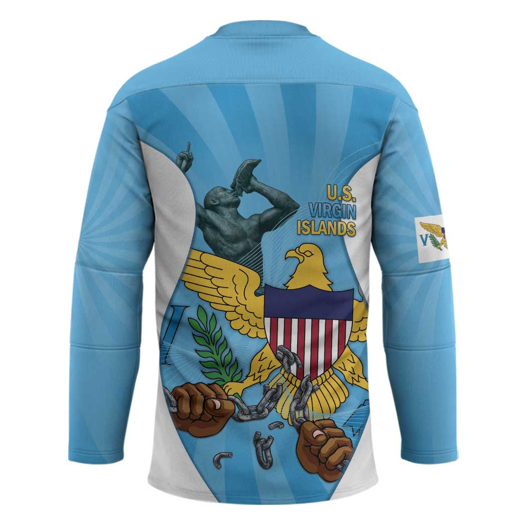 US Virgin Islands Hockey Jersey Emancipation Proud Freedom Statue