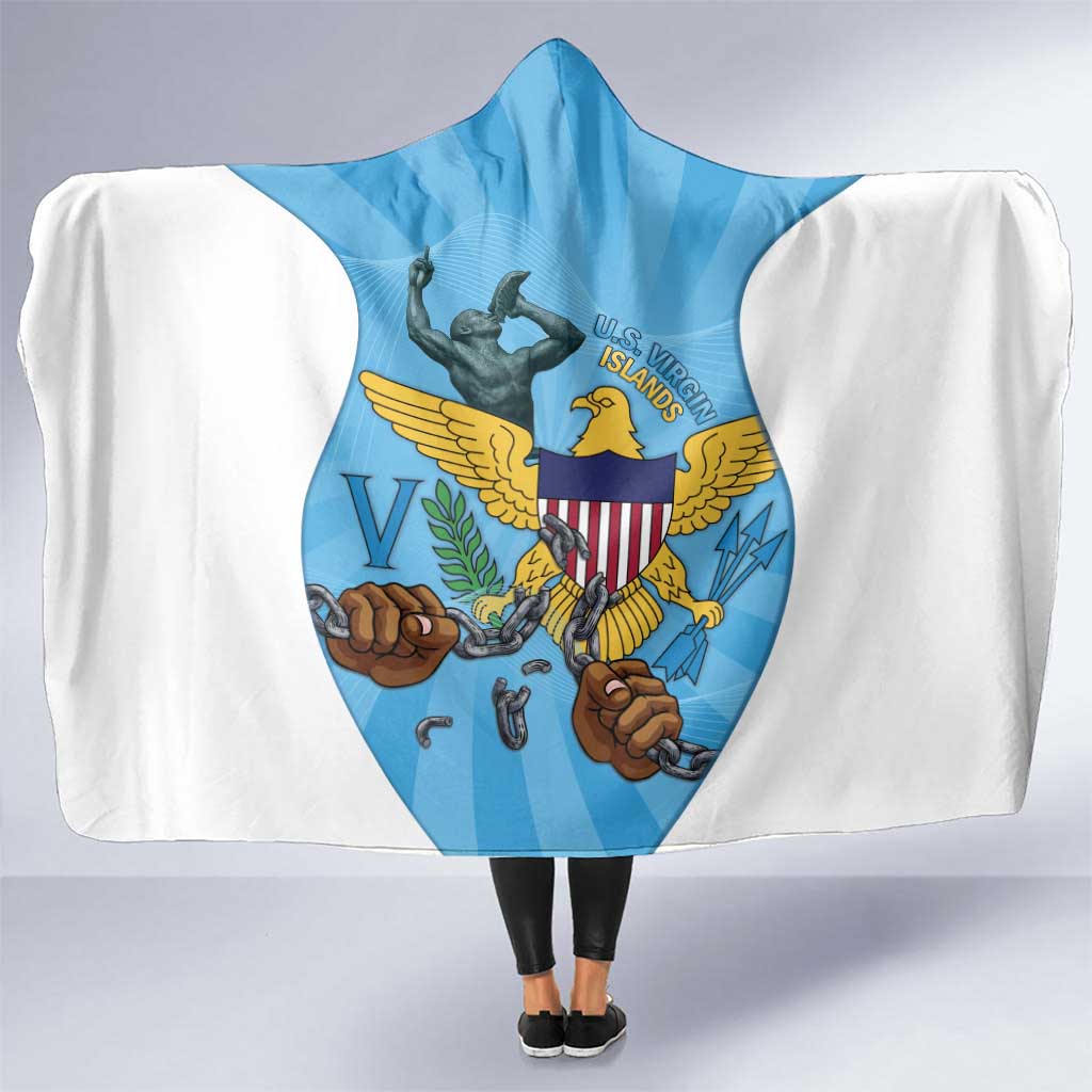 US Virgin Islands Hooded Blanket Emancipation Proud Freedom Statue