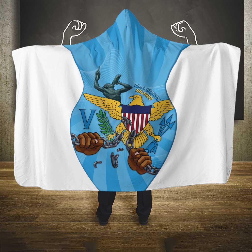 US Virgin Islands Hooded Blanket Emancipation Proud Freedom Statue