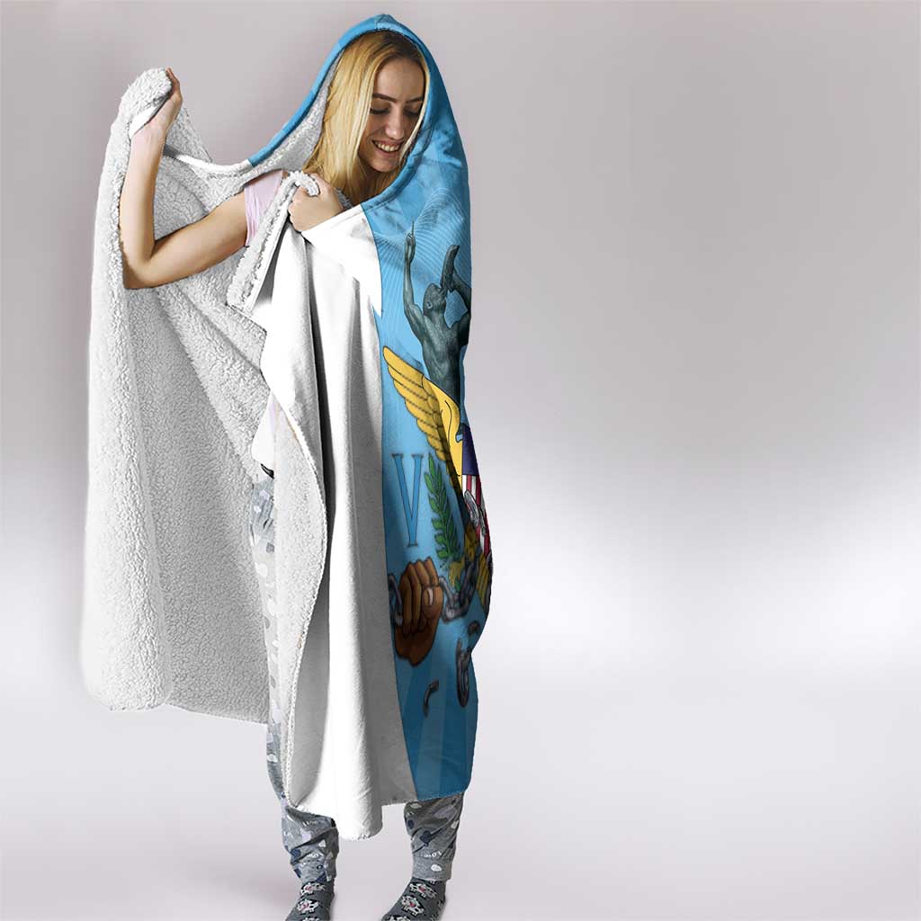 US Virgin Islands Hooded Blanket Emancipation Proud Freedom Statue