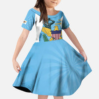 US Virgin Islands Kid Short Sleeve Dress Emancipation Proud Freedom Statue