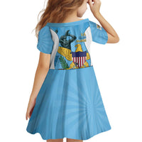 US Virgin Islands Kid Short Sleeve Dress Emancipation Proud Freedom Statue