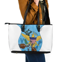 US Virgin Islands Leather Tote Bag Emancipation Proud Freedom Statue