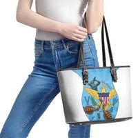 US Virgin Islands Leather Tote Bag Emancipation Proud Freedom Statue