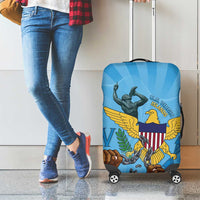 US Virgin Islands Luggage Cover Emancipation Proud Freedom Statue
