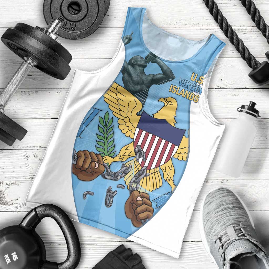 US Virgin Islands Men Tank Top Emancipation Proud Freedom Statue