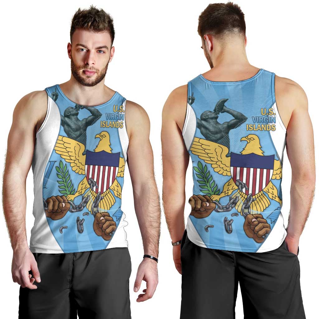 US Virgin Islands Men Tank Top Emancipation Proud Freedom Statue